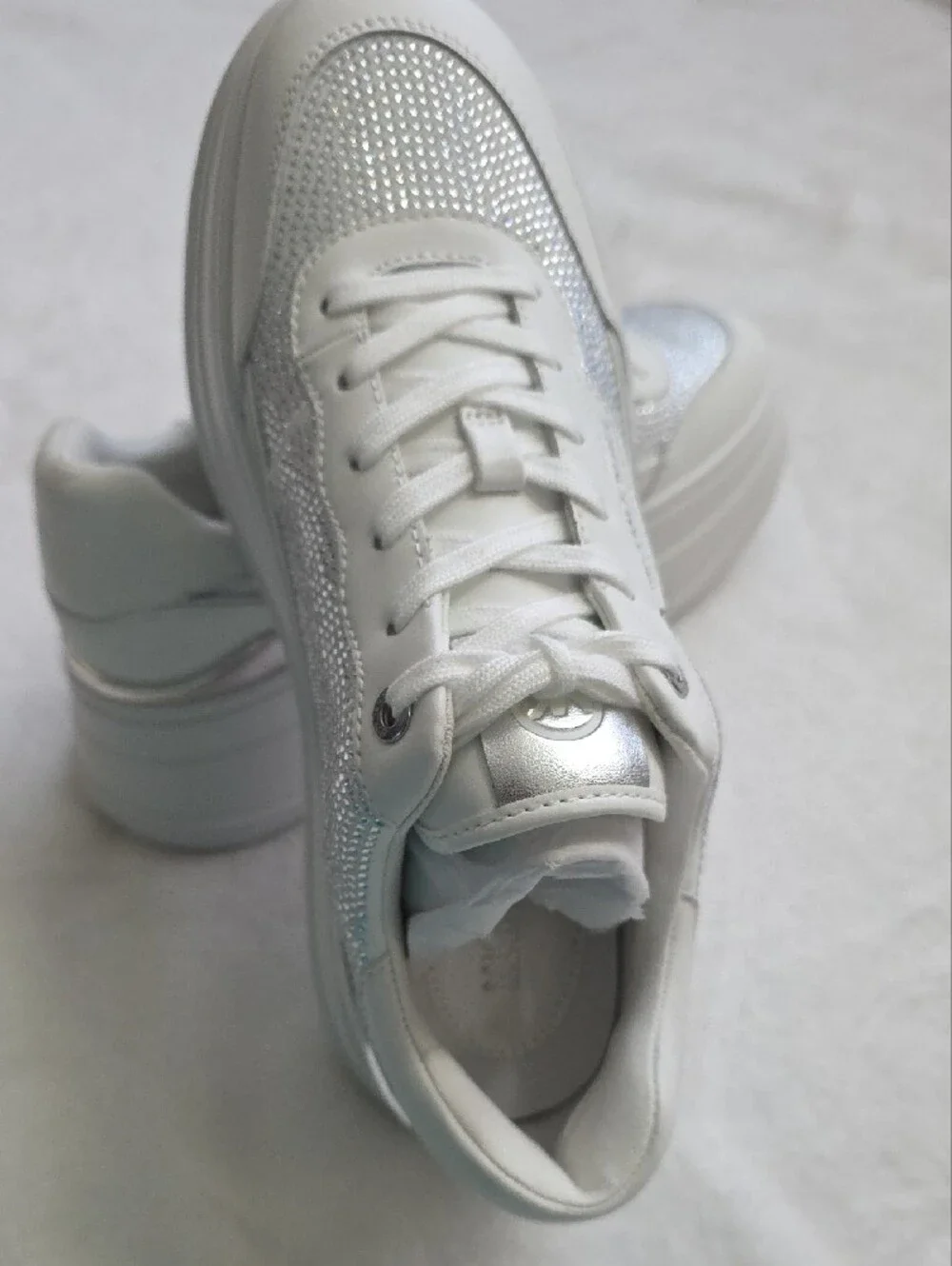 Michael Kors Hayes Embellished  Platform Sneakers for Women (9M)